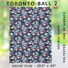 Load image into Gallery viewer, Batch #312 - Strike Out Baseball Flags - Closes 3/28 - ETA late May - Toronto Ball 2 House Flag
