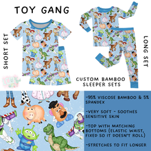 Load image into Gallery viewer, Ready to Ship - Toy Gang Bamboo Short Sleeper Set - 3T, 6 &amp; 7
