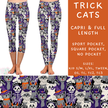 Load image into Gallery viewer, Ready To Ship - Trick Cats Capri Length Leggings - Sport Pocket TC2

