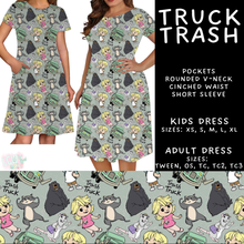 Load image into Gallery viewer, Batch #544 - Cool Characters 16 - Closes 6/17 - ETA mid August - Truck Trash Adult &amp; Kids Dresses
