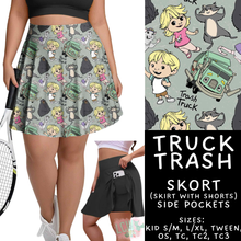 Load image into Gallery viewer, Batch #544 - Cool Characters 16 - Closes 6/17 - ETA mid August - Truck Trash Skort
