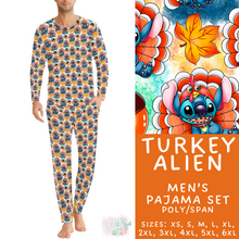 Load image into Gallery viewer, Batch #580 - Fall Family Pajamas 2 - Closes 9/4 - ETA early Nov - Turkey Alien Men's Pajama Set
