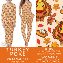 Load image into Gallery viewer, Batch #580 - Fall Family Pajamas 2 - Closes 9/4 - ETA early Nov - Turkey Poke Women's &amp; Kid's Pajama Set
