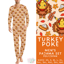 Load image into Gallery viewer, Batch #580 - Fall Family Pajamas 2 - Closes 9/4 - ETA early Nov - Turkey Poke Men's Pajama Set
