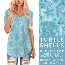 Load image into Gallery viewer, Batch #307 - Sea Life - Closes 3/20 - ETA mid May - Turtle Shells V-Neck Tee
