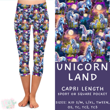 Load image into Gallery viewer, Ready to Ship - Unicorn Land Capri Length Leggings - TC &amp; TC2 Sport Pocket
