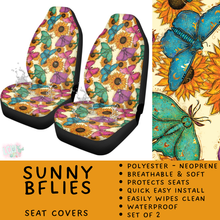 Load image into Gallery viewer, Batch #554 - Car Accessories 3 - Closes 7/10 - ETA early/mid Sept - Sunny BFlies Vehicle Seat Covers
