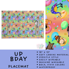 Load image into Gallery viewer, Batch #602 - Table Runners &amp; Placemats - Closes 10/23 - ETA mid Dec - Up Bday Placemat
