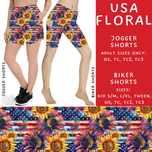 Load image into Gallery viewer, Ready To Ship - USA Floral Biker Shorts - TC2
