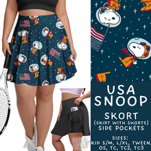 Load image into Gallery viewer, Batch #550 - Fun Run 24 - Closes 7/1 - ETA early Sept - USA Snoop Skort
