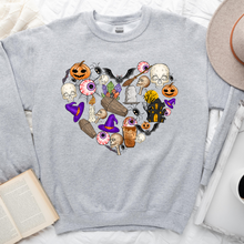 Load image into Gallery viewer, Wholesale Heart full of Halloween Graphic Tee - Grey Sweatshirt

