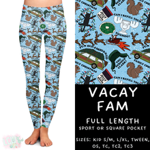 Load image into Gallery viewer, Ready To Ship - Vacay Fam Full Length Leggings - TC2 Sport &amp; Square Pocket
