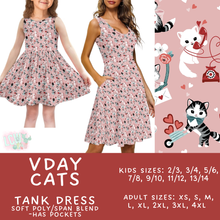 Load image into Gallery viewer, Batch #452 - Mom &amp; Me Love - Closes 11/21 - ETA early Jan - Vday Cats Women&#39;s &amp; Girl&#39;s Tank Dress

