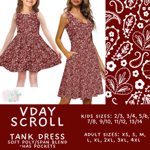 Load image into Gallery viewer, Batch #452 - Mom &amp; Me Love - Closes 11/21 - ETA early Jan - Vday Scroll Women&#39;s &amp; Girl&#39;s Tank Dress
