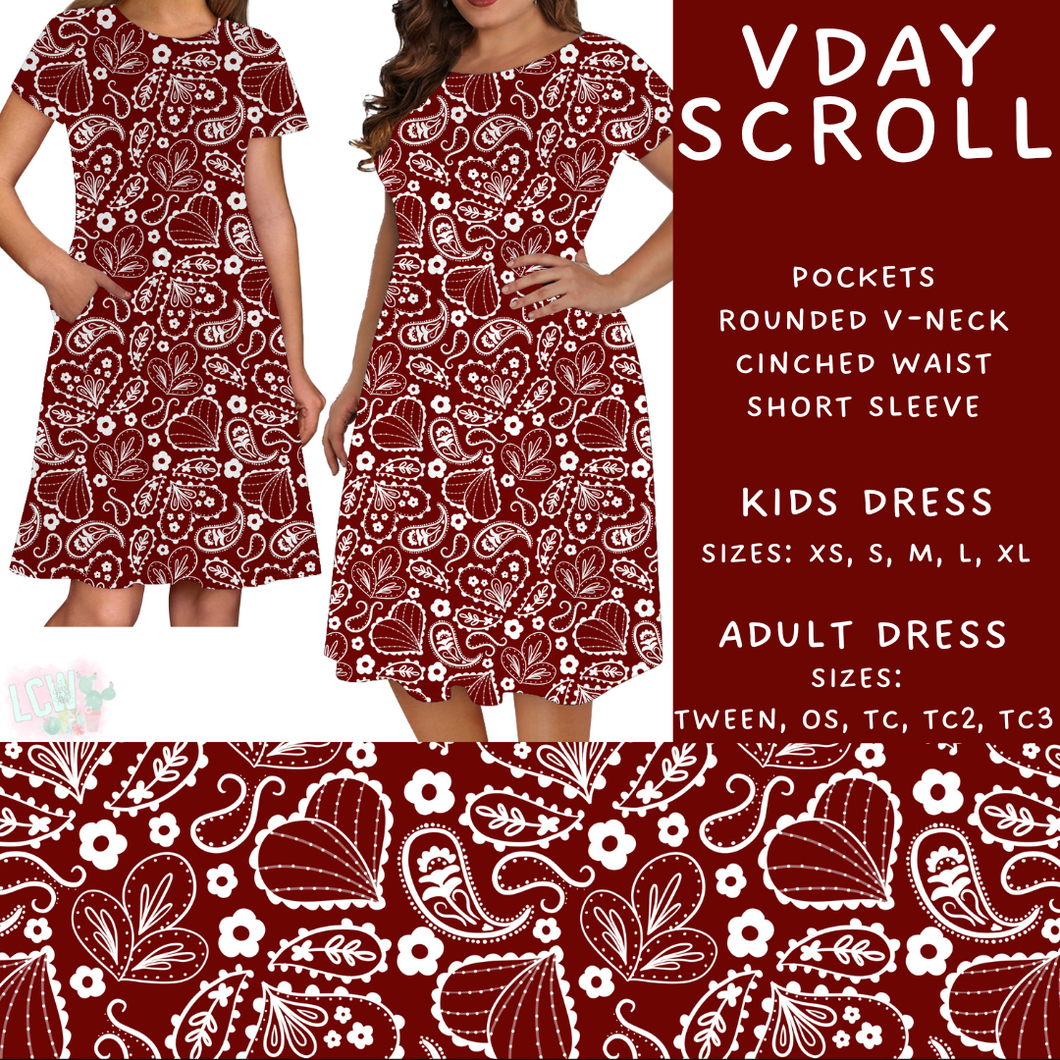 Batch #452 - Mom & Me Love - Closes 11/21 - ETA early Jan - Vday Scroll Womens & Girls Dresses