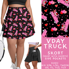 Load image into Gallery viewer, Batch #453 - Love Day 2 - Closes 11/24 - ETA mid Jan - Vday Truck Skort
