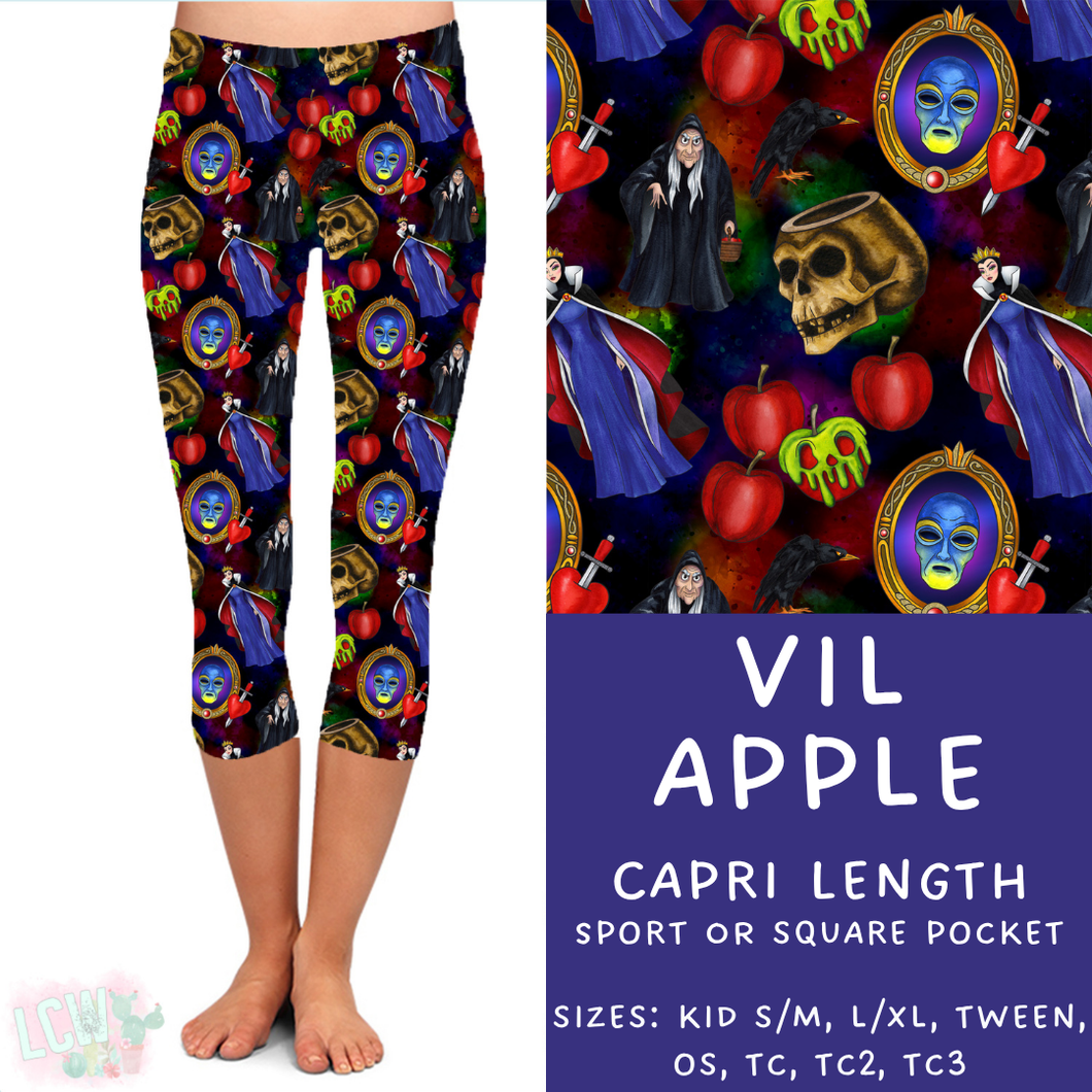 Ready to Ship - Vil Apple Capri Length Leggings - TC2 Sport Pocket