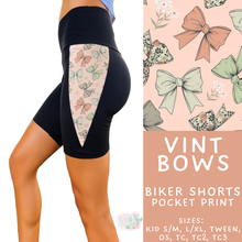 Load image into Gallery viewer, Batch #547 - Set in Style Collection - Closes 6/24 - ETA late August - Vint Bows Pocket Print Biker Short

