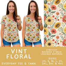Load image into Gallery viewer, Batch #603 - September Request Run - Closes 10/26 - ETA mid/late Dec - Vint Floral Everyday Tank &amp; Tee
