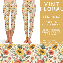 Load image into Gallery viewer, Batch #603 - September Request Run - Closes 10/26 - ETA mid/late Dec - Vint Floral Full and Capri Length Leggings

