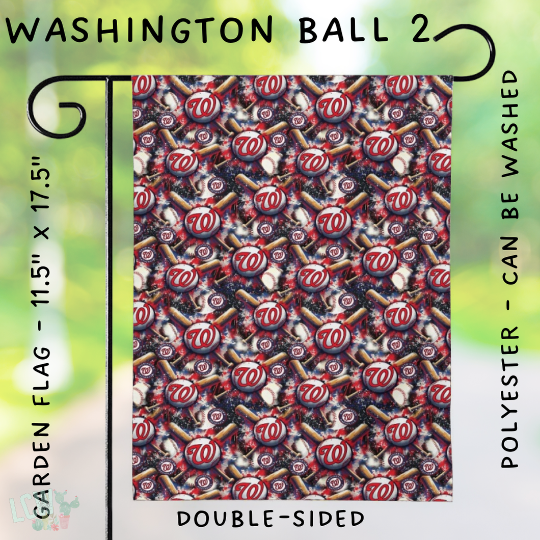 Batch #312 - Strike Out Baseball Flags - Closes 3/28 - ETA late May - Washington Ball 2 Garden Flag