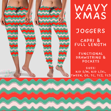 Load image into Gallery viewer, Batch #595 - Christmas Spirit 2 - Closes 10/7 - ETA early Dec - Wavy Xmas Full and Capri Length Joggers
