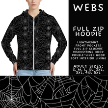 Load image into Gallery viewer, Batch #556 - Halloween 3 - Closes 7/15 - ETA mid Sept - Webs Full Zip Hoodie
