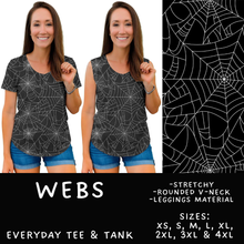 Load image into Gallery viewer, Batch #556 - Halloween 3 - Closes 7/15 - ETA mid Sept - Webs Everyday Tank &amp; Tee
