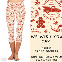 Load image into Gallery viewer, Ready To Ship - We Wish You Capri Length Leggings TC Square Pocket

