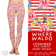 Load image into Gallery viewer, Batch #456 - Storybook Collection 4 - Closes 11/28 - ETA late Jan - Where Waldo Full Length Leggings
