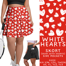 Load image into Gallery viewer, Batch #453 - Love Day 2 - Closes 11/24 - ETA mid Jan - White Hearts Skort
