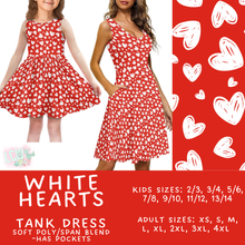 Load image into Gallery viewer, Batch #452 - Mom &amp; Me Love - Closes 11/21 - ETA early Jan - White Hearts Women&#39;s &amp; Girl&#39;s Tank Dress
