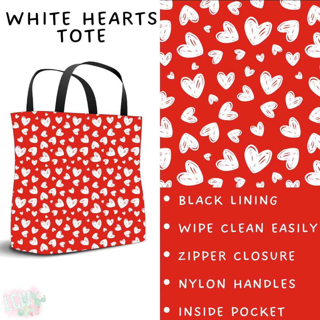 Batch #453 - Love Day 2 - Closes 11/24 - ETA mid Jan - White Hearts Tote