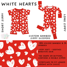 Load image into Gallery viewer, Batch #455 - Little Dreamers Lucky in Love - Closes 11/27 - ETA mid January - White Hearts Short and Long Zippy Sleeper
