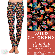 Load image into Gallery viewer, Ready to Ship - Wild Chickens Full Length Leggings - Sport Pocket TC &amp; Square Pocket TC

