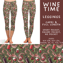 Load image into Gallery viewer, Batch #607 - Fun Run 28 - Closes 11/2 - ETA early Jan - Wine Time Full and Capri Length Leggings
