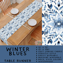 Load image into Gallery viewer, Batch #602 - Table Runners &amp; Placemats - Closes 10/23 - ETA mid Dec - Winter Blues Table Runner
