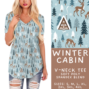 Batch #433 - Winter Cabin - Closes 10/20 - ETA early Dec - Winter Cabin V-Neck Tee