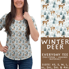 Load image into Gallery viewer, Batch #439 - Winter Watercolor 2 - Closes 10/30 - ETA mid Dec - Winter Deer Everyday Tee
