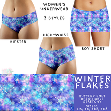 Load image into Gallery viewer, Ready to Ship - Winter Flakes Women's Underwear - Hipster TC2

