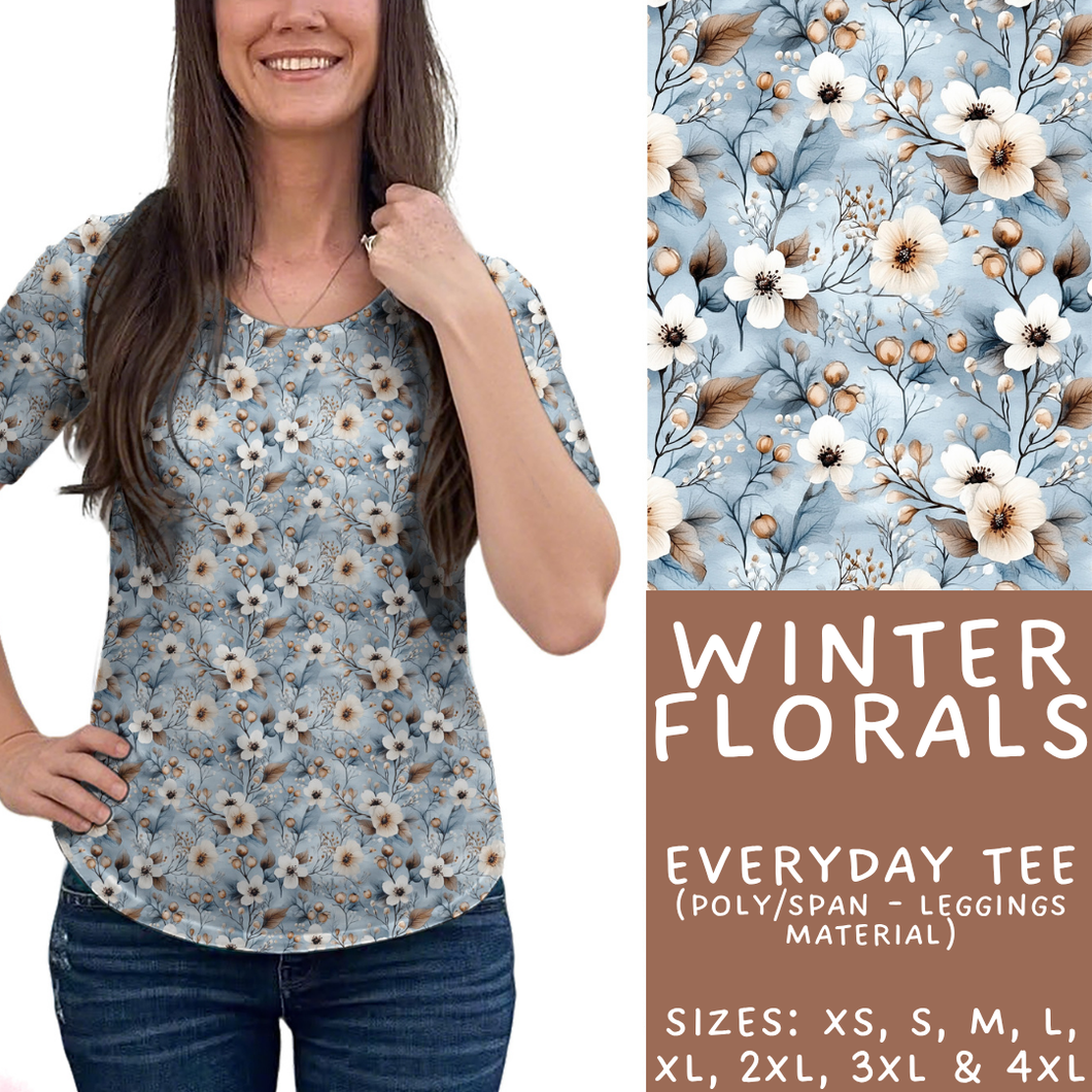 Batch #439 - Winter Watercolor 2 - Closes 10/30 - ETA mid Dec - Winter Florals Everyday Tee