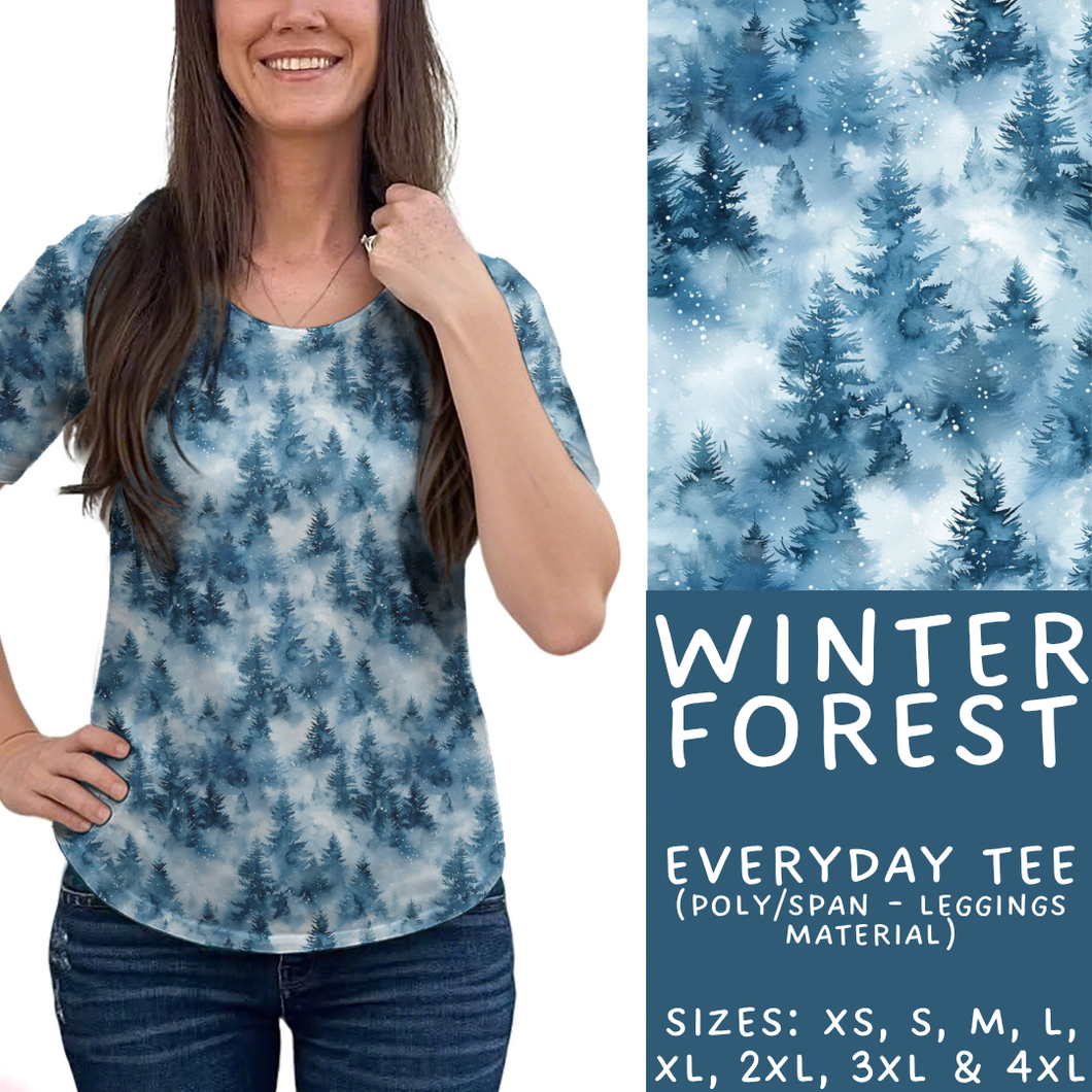 Batch #439 - Winter Watercolor 2 - Closes 10/30 - ETA mid Dec - Winter Forest Everyday Tee