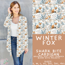 Load image into Gallery viewer, Batch #439 - Winter Watercolor 2 - Closes 10/30 - ETA mid Dec - Winter Fox Cardigan
