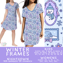Load image into Gallery viewer, Ready to Ship - Winter Frames Adult &amp; Kid's Bamboo Nightgown - 5T, 6T &amp; Adult M
