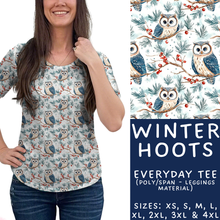 Load image into Gallery viewer, Batch #439 - Winter Watercolor 2 - Closes 10/30 - ETA mid Dec - Winter Hoots Everyday Tee
