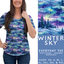 Load image into Gallery viewer, Batch #439 - Winter Watercolor 2 - Closes 10/30 - ETA mid Dec - Winter Sky Everyday Tee
