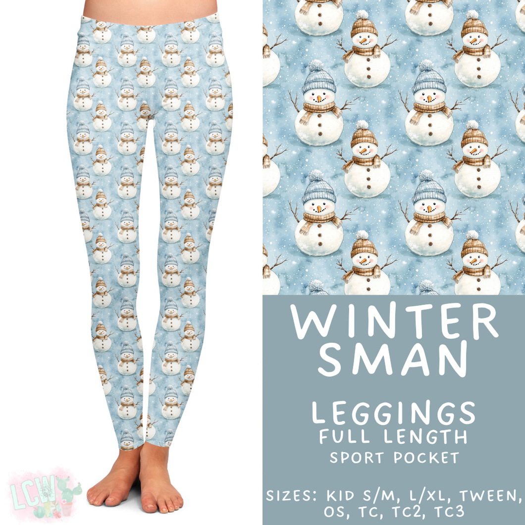 Batch #439 - Winter Watercolor 2 - Closes 10/30 - ETA mid Dec - Winter Smen Full Length Leggings