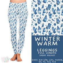Load image into Gallery viewer, Batch #439 - Winter Watercolor 2 - Closes 10/30 - ETA mid Dec - Winter Warm Full Length Leggings
