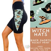Load image into Gallery viewer, Batch #568 - Halloween Spooky Sets 3 - Closes 8/12 - ETA early October - Witch Hats Side Panel Biker Shorts
