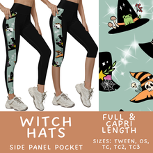 Load image into Gallery viewer, Batch #568 - Halloween Spooky Sets 3 - Closes 8/12 - ETA early October - Witch Hats Pattern Side Pocket Capris &amp; Leggings
